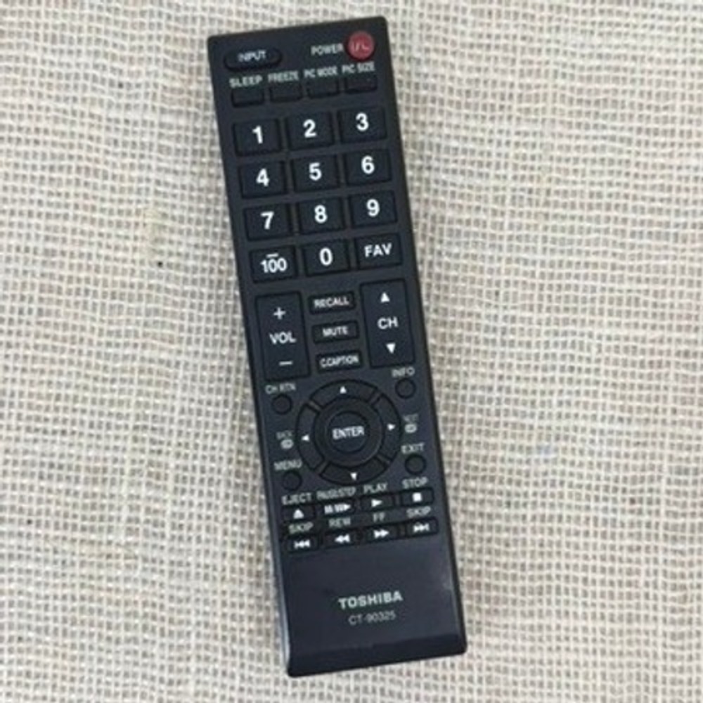 Toshiba CT-90325 TV Remote Control Black OEM Replacement Controller